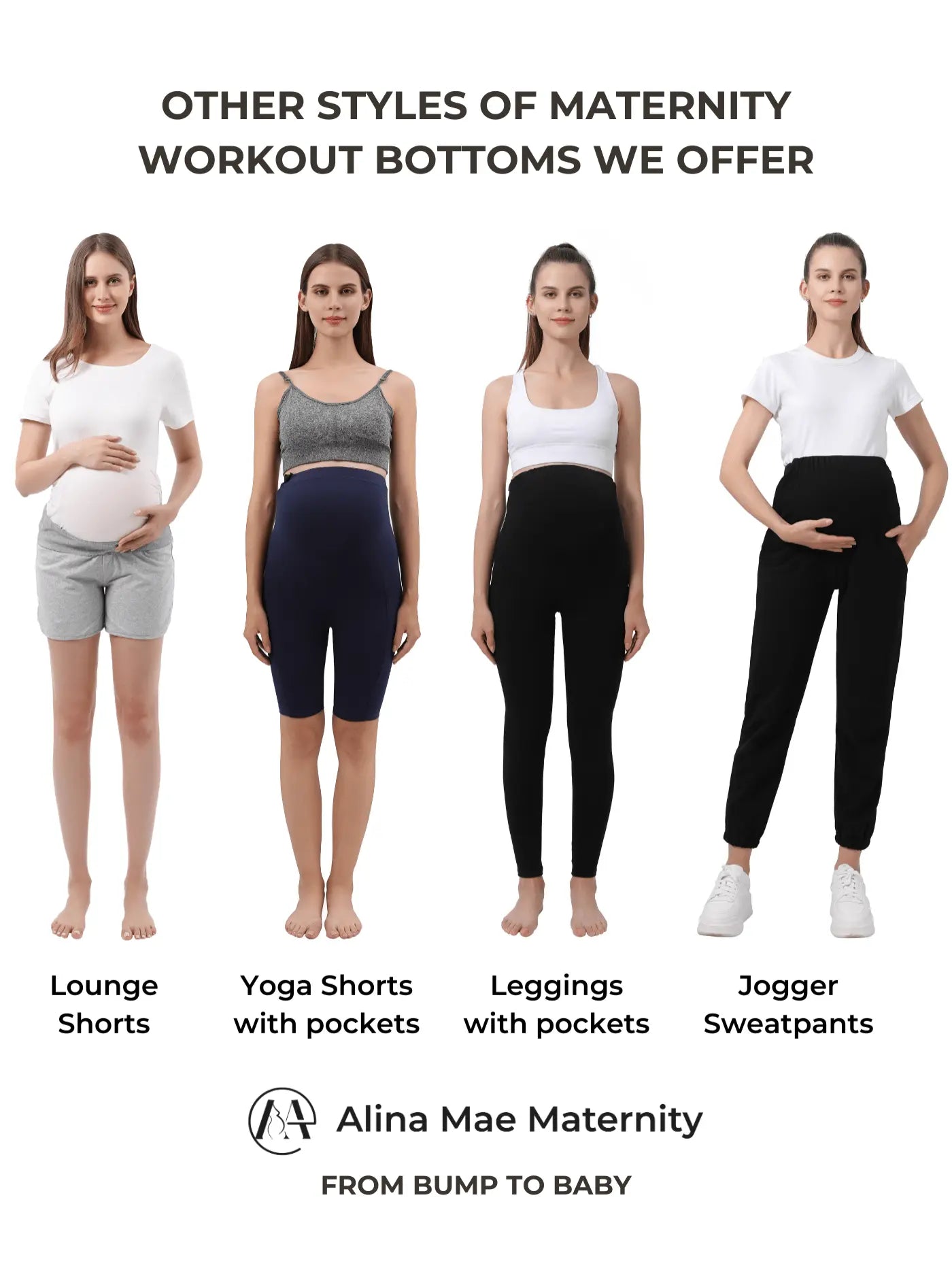 Maternity Yoga Pants with Pockets for Pregnant Moms Workout Pilates Gym Pregnancy Gift Baby Shower Pregnant Leggings for Expectant Moms Bella's Shaper